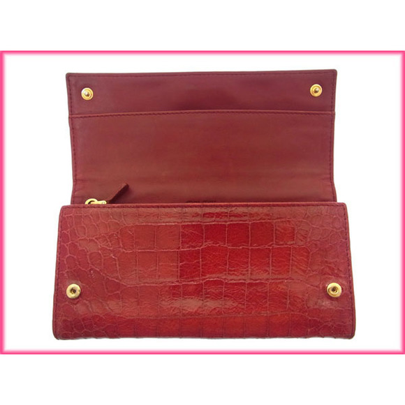 Miu Miu long wallet bi-fcrocodile red - Picture 3 of 7